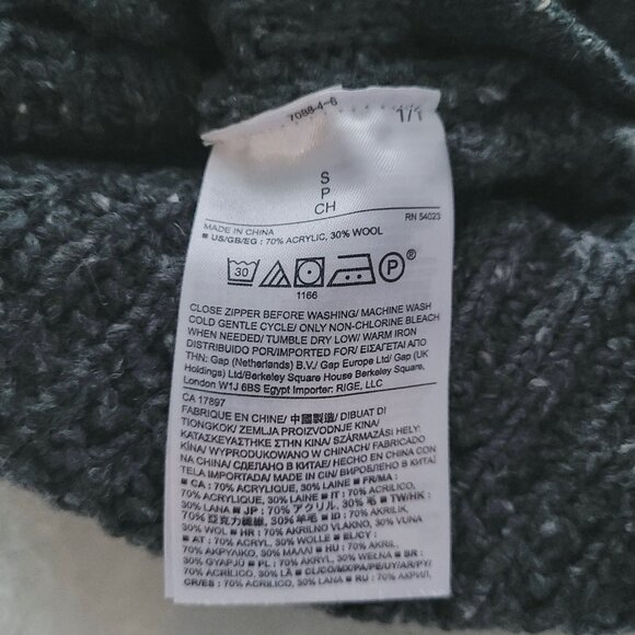 Banana Republic Wool Blend Cowlneck Sleeveless Sweater in Speckled Grey Size S - Picture 7 of 8